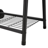 Outdoor-Garten-Holzkohlegrill mit Räde