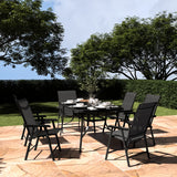 Rechteckiger Outdoor Esstisch mit Sonnenschirmloch