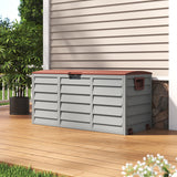 290L Abschließbare Wasserdichte Gartenbox aus Kunststoff mit Deckel