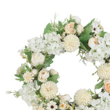 Spring Artificial Peony Wreath Mixed Flowers for Wedding Decor