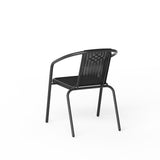 Stapelbare Gartenstühle aus PE-Rattan, 2er-S