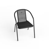 Stapelbare Gartenstühle aus PE-Rattan, 2er-S