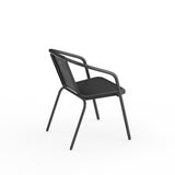 Stapelbare Gartenstühle aus PE-Rattan, 2er-S