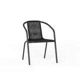 Stapelbare Gartenstühle aus PE-Rattan, 2er-S