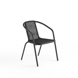 Stapelbare Gartenstühle aus PE-Rattan, 2er-S