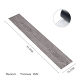36er-Set PVC Selbstklebende Bodenfliese mit Realistischer Holz-Effekt