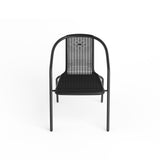 Stapelbare Gartenstühle aus PE-Rattan, 2er-S