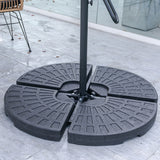 Livingandhome HDPE-Schirmständer mit Wasser- oder Sandfüllung, freitrage