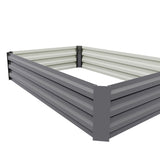 Quadratischer Hochbeet-Pflanzkasten aus verzinktem Stahl