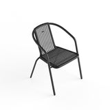 Stapelbare Gartenstühle aus PE-Rattan, 2er-S