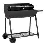 Outdoor-Garten-Holzkohlegrill mit Räde