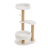 4-stöckiger Kratzbaum für Katzen mit Liegeflächen und Spielball
