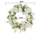 Spring Artificial Peony Wreath Mixed Flowers for Wedding Decor