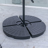 Livingandhome HDPE-Schirmständer mit Wasser- oder Sandfüllung, freitrage