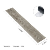 36er-Set PVC Selbstklebende Bodenfliese mit Realistischer Holz-Effekt