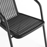 Stapelbare Gartenstühle aus PE-Rattan, 2er-S