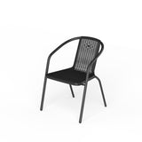 Stapelbare Gartenstühle aus PE-Rattan, 2er-S