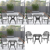 Livingandhome 2er-Set Gartenstühle aus Aluminiumguss mit Kiss