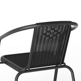Stapelbare Gartenstühle aus PE-Rattan, 2er-S