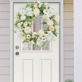 Spring Artificial Peony Wreath Mixed Flowers for Wedding Decor