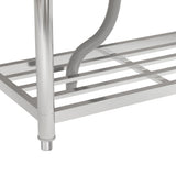 100CM Breite Spültisch aus Edelstahl mit Abtropffläche