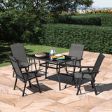 Rechteckiger Outdoor Esstisch mit Sonnenschirmloch