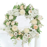 Spring Artificial Peony Wreath Mixed Flowers for Wedding Decor