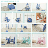 3-in-1 Kinder Spielplatz Set mit Rutsche, Schaukel und Basketballkorb