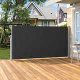 300CM Breite Graue Einziehbare Seitenmarkise