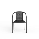 Stapelbare Gartenstühle aus PE-Rattan, 2er-S