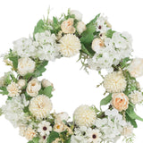 Spring Artificial Peony Wreath Mixed Flowers for Wedding Decor